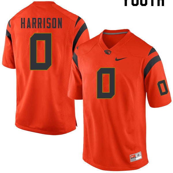 Youth #0 Tre'Shaun Harrison Oregon State Beavers College Football Jerseys Sale-Orange